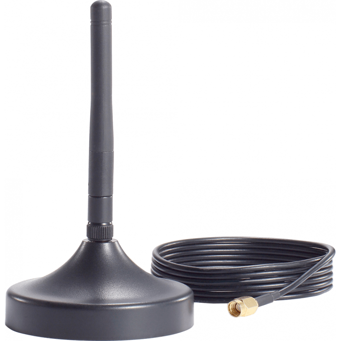 Всенаправленная магнитная антенна, с поддержкой пяти диапазонов GSM/GPRS/EDGE/UMTS/HSPA, 4 дБ MOXA Черный 0,06 ANT-WCDMA-AHSM-04-2.5M