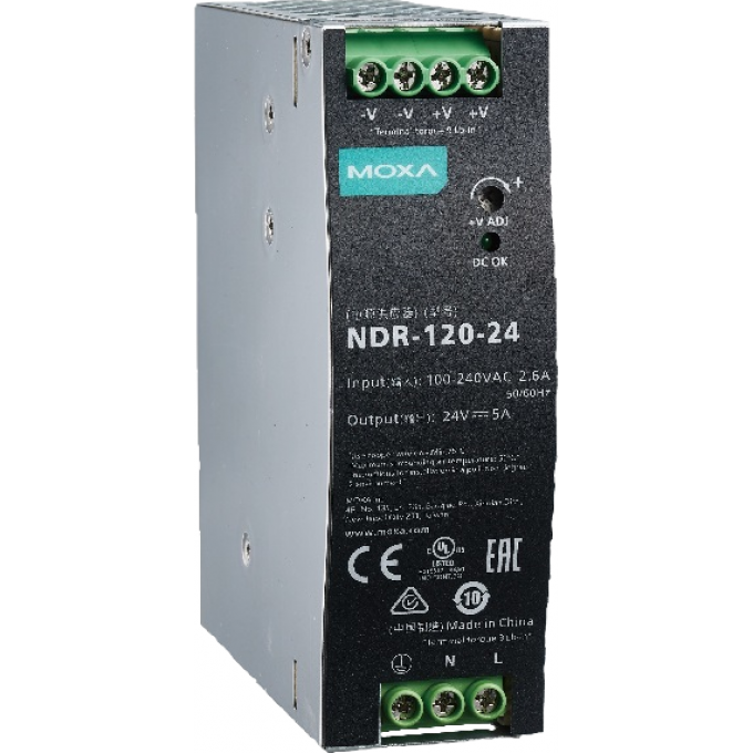 Блок питания 40x126x114 металл MOXA NDR-120-24