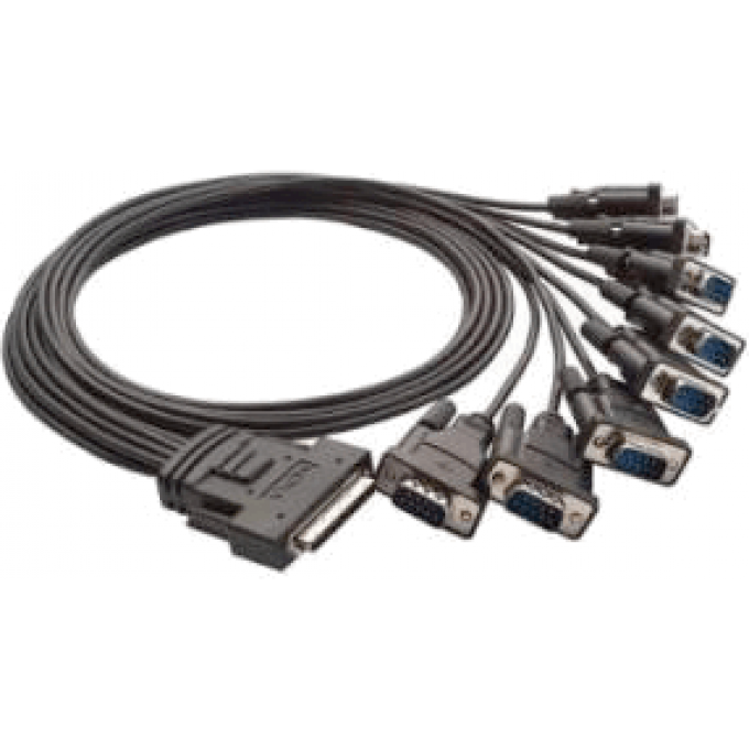 Opt-8D+ (CBL-M68M9x8) Разветвительный кабель для 8-портовых плат PCI Express, разъем DB9 "папа" MOXA DB9 «папа» (8 шт.) OPT-8D+-(CBL-M68M9X8)