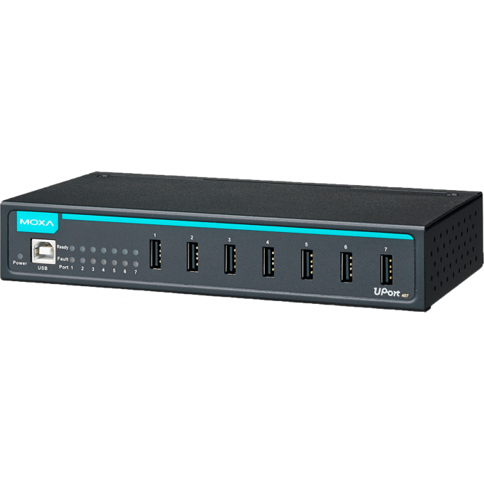 MOXA UPort 407-T w/o Adapter 7-портовый USB-хаб с расширенным диапазоном температур 0,95 UPORT-407-T-W/O-ADAPTER